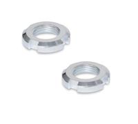 Ganter Normelemente Slot Nuts DIN 70852, Pack of 2, Steel, Flat Design, DIN 70852-ST-M20X1.5, Thread M20 x 1.5