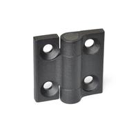 Ganter Normelemente Spring Hinge, Hinge with Spring Return, GN 437.3-ZD-60-60-R2-SW, Die-Cast Zinc, 60 x 60 mm, Opening