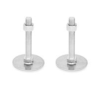 Ganter Normelemente Stainless Steel Adjustable Feet - GN 41-80-M10-100-D0-SK | Base Diameter 80 mm