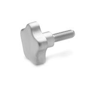 Ganter Normelemente Stainless Steel - Star Handle Screw - GN 5334-50-M10-40 | Matte Bleached | Pack of 1