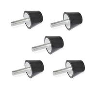 Ganter Normelemente Stop Buffer with Internal Thread, Pack of 5, GN 253-19-M5-55, Rubber, Outer Diameter: 19 mm, Thread: M5