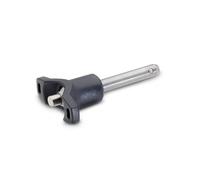 Ganter Standard 5 Elements GN 113.7 x 13 - Stainless Steel Ball Locking Pin Pack of 1, Black