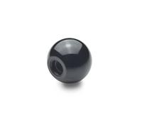 Ganter Standard - Ball Buttons - Black (Pack of 20), Black, DIN 319-KU-20-M5-C