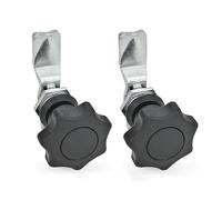 Ganter Standard Elements | A Lock with Control - Green 115 | Use with Star Handle Pack of 2, Black, GN 115-SG-18
