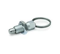Ganter Standard Elements GN 717 Locking Bolt Diameter 4 mm Galvanised Steel Pack of 2, Silver, GN 717-4-M8X1-AK-ST