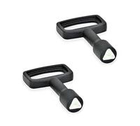 Ganter Standard Elements | Latches with Socket - GN 115 | Use with Triangle, Pack of 2), Black, GN 119.2-86-DK7-SW
