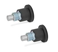 Ganter Standard Elements Locking Bolt L Small - GN 822.6 Form B: Without Locking Lock Galvanised Steel, Blue, Passivated, Black, GN 822.6-7-M12-B