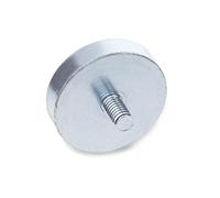 Ganter Standard Elements | Magnets with External Thread - GN 50.3 | Neodymium Iron Boron, Silver, GN 50.3-ND-25-M6