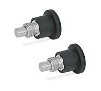 Ganter Standard Elements Mini Grid - Snap-in Pin Stainless Steel Grommets/GN 822.7/Bolt Diameter 4 mm/Pack of 2, GN 822.7-4-M8-B