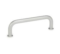 Ganter Standard Elements/Stainless Steel Handles - GN 425 Diameter: 12 mm Stainless Steel Matte Blasted | Pack of 1, Silver, GN 425-NI-12-160-GS