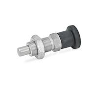 Ganter Standard Elements Stainless Steel Locking Bolt - GN 817 UTP Lock Stainless Steel Latch Nickel-Plated Dry Pen (x1), Black, GN 817-10-12-BK-NI