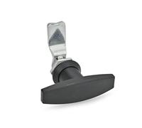 Ganter Standard of | Latches with Control Unit - GN 115 | Action with T Griff| 1 Piece), Black, GN 115-ST-28