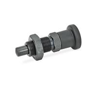 Ganter Standard | Wheel Locking Bolt - GN 817 | No Latch Stop/Burnished Steel Click Pen gehärtet| 1 Piece), Black, GN 817-16-20-BK