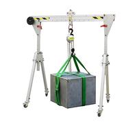 Gantry Crane with 550-2200lb Lifting Capacity, Foldable Aluminum Alloy Structure, Portable Design, Equipped with Swivel Casters for Mobility(550lb/250kg)