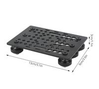 Gantry Plate Aluminum Black Anodized Surface 3D Printer Gantry Board with Pulley, Folding Slot Design for 0.8 to 3.1in Extrusion, Replacement for Mini V Gantry Panel Kit (Black Pulley)