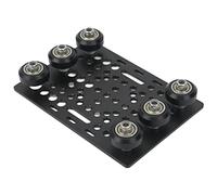Gantry Plate Kit Aluminum Black Anodized Surface 3D Printer Gantry Board with Pulley for 20-80mm / 0.8-3.1in V Slot Aluminum Extrusion Profiles Linear Rail 3D Printer