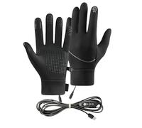 Gants chauffants - Polyester + Nylon + Velours | Outdooř Mitaines chauffantes USB avec écran tactile, coupe-vent, imperméables | ants thermiques pour femmes et hommes, course à pied, activité