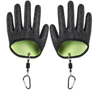 Gants de Pêche Imperméables | Gants Antrapants Anti-Perforation | Accessories Pêche Sécurisés | 15 x 20 x 2 cm Polyester Latex Avec Crochets Magnétiques