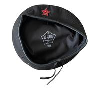 Ganwear USSR Soviet Russian Army Uniform Black Che Guevara Beret Hat Cap Large Badge (7 3/8)