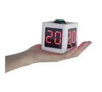 GANXIN Poker Shot Clock, Seconds Countdown Timer for Poker/Casino/Chess Tournament,20/30 Sec and Custom Time,4-Sides Cube Timer (Small,White)