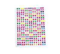 GANYKQ 1Sheet 3D Sticker Educational Crystal Earring Sticker Self-Adhesive Kids Room Luggage Decoration