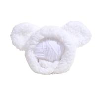 GANYKQ 2PCS Plush Bear Ear Hat Dogs Cartoon Bear Ear Puppy Costume Adjustable Pet Headgear for Teddydogs Small Dog