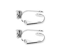 GANYKQ 2X Clip-on Earring Converters with Big Enough Open Loop Non Pierced Comfort Skin Not Leave Mark Hold Tightly Silver Gold