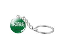 GANYKQ Asian Countries Keyrings Stylish Pendant Keychain Unique Ethnic Key Rings Ornament Accessory for Men Women, Saudi Arabia 2, as described