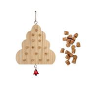 GANYKQ Bird Chew Toy, Parrots Cage Toy Natural Wood Molar Corks Toy for Budgies Parrots Small Size Birds for Cage