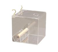 GANYKQ Bird Feeder Box for Parrots AntiSplash Feeding Box with Stand for Small Bird Food Dispenser Birdcage Accessories