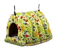 GANYKQ Bird Nest Hanging Bed for Cage Winter Warm House Plush Tent Parrot for Sleeping Playing & Rest