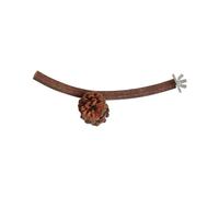 GANYKQ Bird Perch Stand Natural Wood Standing Swing Climbing Tree Wine with Pine Cones Grinding Toy Parrots Cage Accessories