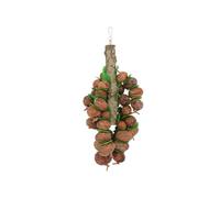 GANYKQ Bird Toy Tearing Chew Toy for Teeth Straw Walnut Cage Hanging Natural Toy Pet Grinding Teeth Toy Wooden Beads