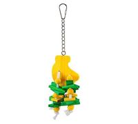 GANYKQ Bird Toy Tearing Chew Toy for Teeth Wooden Blocks Cage Hanging String Toy Pet Grinding Teeth Toy Colorful Fruit