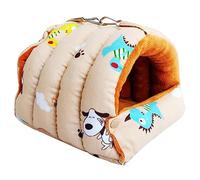 GANYKQ Cartoon Printing Bird Nest Winter House Hanging Hammock Cage Hideaway for Gerbil Small Parrot Parakeet
