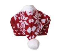 GANYKQ Christmas Knitted Dog Hats Funny Crochet Dog Accessories Winter Warm Pet Hat Neck and