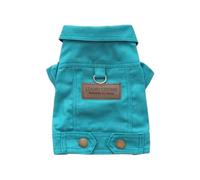 GANYKQ Dog Jeans Jackets Puppy Denims T-Shirt Machine Washable Dog Clothes Spring Autumns Dog Outfits for Small Dogs Pet