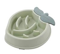 GANYKQ Dog Slow Feeder Bowl Peach Shaped Anti-Gulping Pet Slower Food Feeding Dish Interactive Bloat Stop Dog Bowls Non Slip