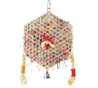 GANYKQ Hanging Small Animal Chew Toy for Bird Parrots Chewing Toy Rattan Paper for Chewing Teeth Grinding