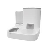 GANYKQ Indoor Cats Double Feeding Bowls Automatic Food Water Dispenser Pet Eating Drinking Bowls Multiple Color Can Choose