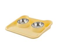 GANYKQ Pet Feeding Double Bowl Cat Bowl with Tilted Stand Anti-Vomiting Kitten Bowl with Tray Food Container Cat Dogs Puppies