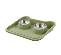 GANYKQ Pet Feeding Double Bowl Cat Bowl with Tilted Stand Anti-Vomiting Kitten Bowl with Tray Food Container Cat Dogs Puppies