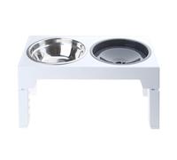 GANYKQ Raised Cat Bowl with Double Bowl Slow Feeder Bowl Dog Bowl for Pet Feeding Food Container Cat Puppies