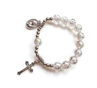GANYKQ Rosary Beads Catholic Necklace Bracelet Religious Finger Chain For Women Girls Jewelry Baptisms