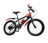GANYUNG 20 Inch Kids Mountain Bicycle, Children's Mountain Bike, Carbon Steel Frame Kids Bike with Seven Gears, Adjustable Height, for Boys & Girls, Red (Red)
