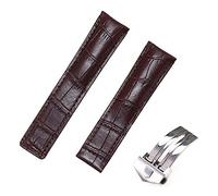 GANYUU 20/22/24mm Cow Leather Classic WatchBand For TAG HEUER CARRERA Aquaracer MONACO Quality Band Soft Watch Strap Wrist Bracelet(With Silver Clasp-01,20mm)