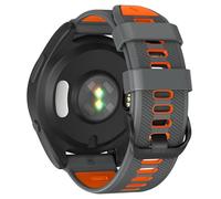 GANYUU 22mm Watch Band For Garmin Forerunner 965/Forerunner 955/Forerunner 945/Forerunner 935, Soft Silicone 22mm Replacement Watch Bands(Carbon Gray Orange)