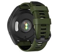 GANYUU 22mm Watch Band For Garmin Forerunner 965/Forerunner 955/Forerunner 945/Forerunner 935, Soft Silicone 22mm Replacement Watch Bands(Army green black)