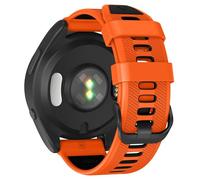 GANYUU 22mm Watch Band For Garmin Forerunner 965/Forerunner 955/Forerunner 945/Forerunner 935, Soft Silicone 22mm Replacement Watch Bands(Orange Black)