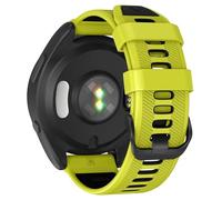 GANYUU 22mm Watch Band For Garmin Forerunner 965/Forerunner 955/Forerunner 945/Forerunner 935, Soft Silicone 22mm Replacement Watch Bands(Lime Black)